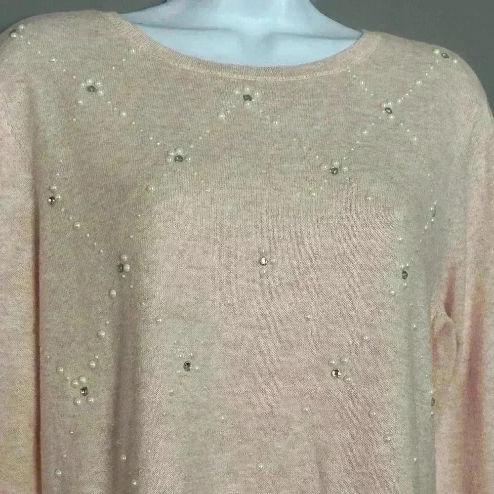Elle Embellished Crewneck Women's Sweater (280) - Picture 5 of 8